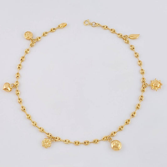 Gc Anklet Pendants 4.35 g / 10 in / 3.2 mm Yellow Gold 18K