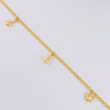 Tobillera Roll On Dijes 3.6 g / 9 3/4 in / 2.3 mm Oro Amarillo 18K