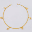 Tobillera Roll On Dijes 3.75 g / 9 3/4 in / 2.3 mm Oro Amarillo 18K