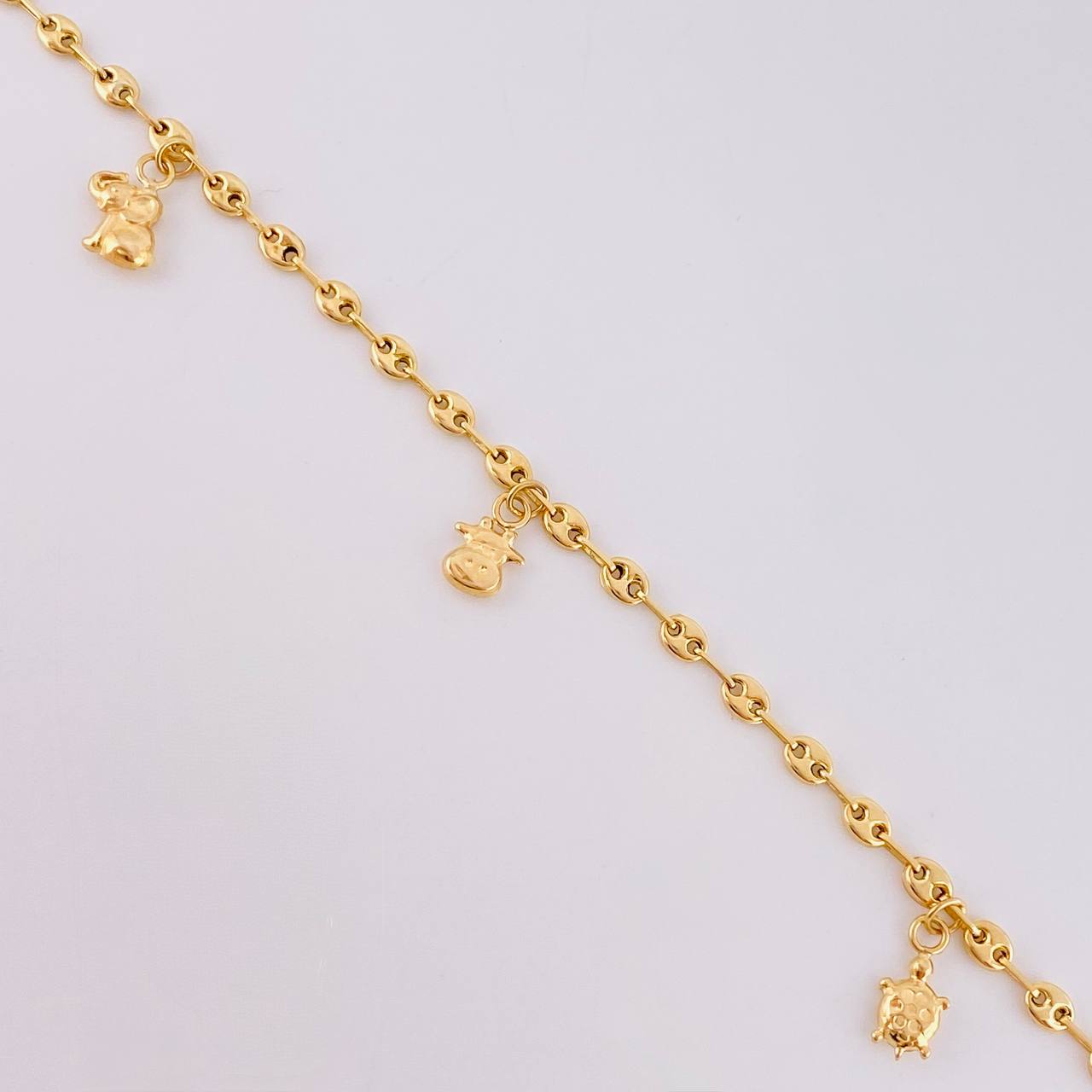 Tobillera Gc Dijes 4.05 g / 10 1/4 in / 3.2 mm Oro Amarillo 18K
