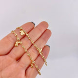 Tobillera Gc Dijes 4.05 g / 10 1/4 in / 3.2 mm Oro Amarillo 18K