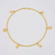 Tobillera Roll On Dijes 3.65 g / 10 1/2 in / 2.3 mm Oro Amarillo 18K