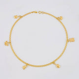 Tobillera Roll On Dijes 3.65 g / 10 1/2 in / 2.3 mm Oro Amarillo 18K