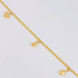 Tobillera Roll On Dijes 3.65 g / 10 1/2 in / 2.3 mm Oro Amarillo 18K