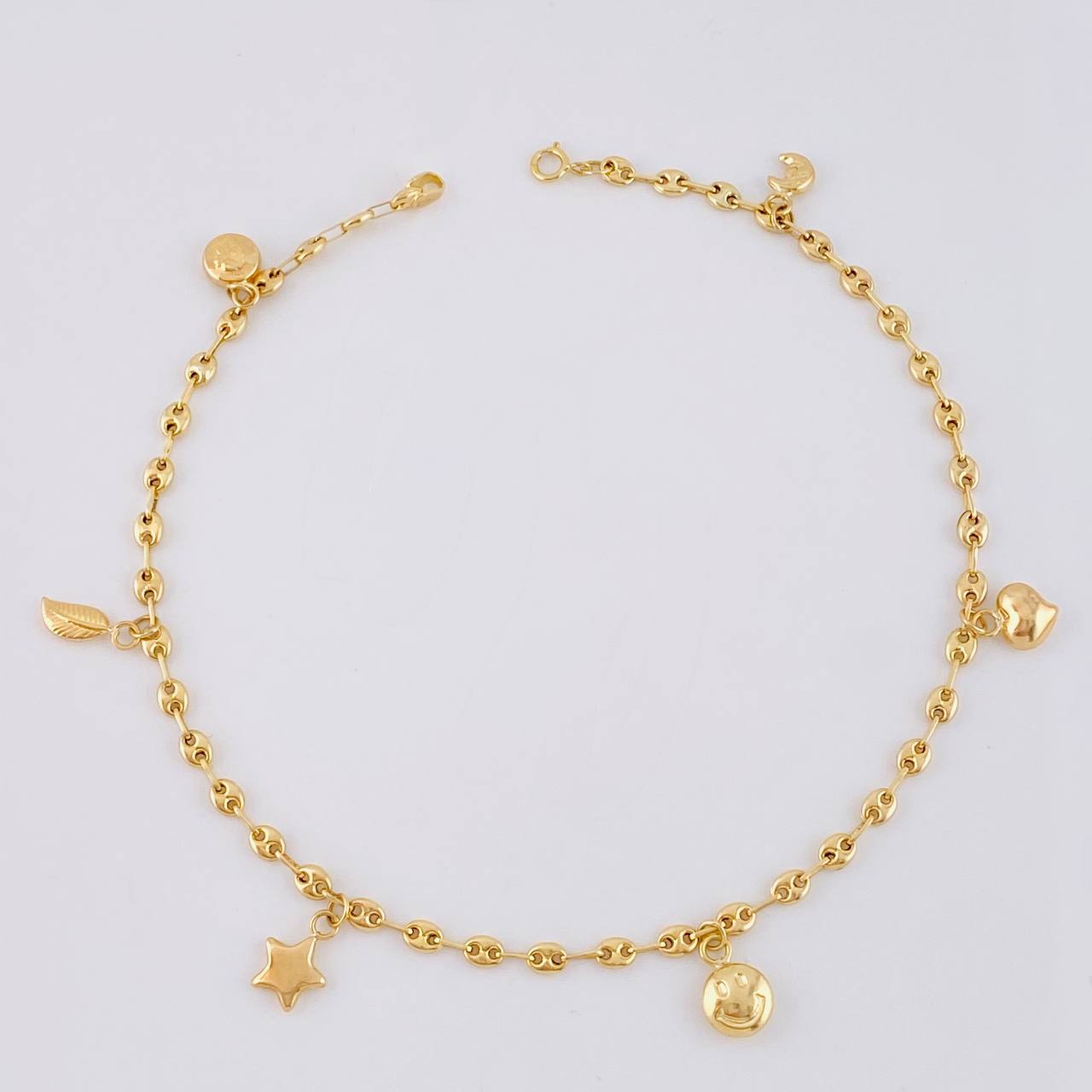 Tobillera Gc Dijes 4.2 g / 10 1/4 in / 3.2 mm Oro Amarillo 18K