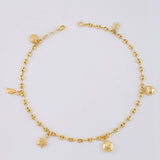 Tobillera Gc Dijes 4.2 g / 10 1/4 in / 3.2 mm Oro Amarillo 18K