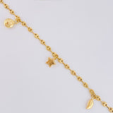 Tobillera Gc Dijes 4.2 g / 10 1/4 in / 3.2 mm Oro Amarillo 18K