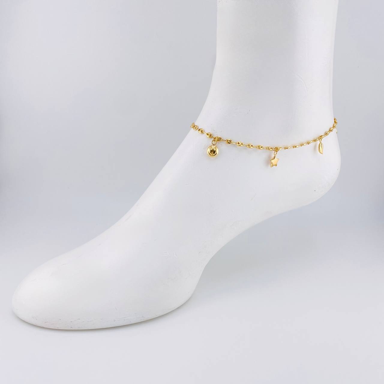 Tobillera Gc Dijes 4.2 g / 10 1/4 in / 3.2 mm Oro Amarillo 18K