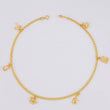 Tobillera Roll On Dijes 3.6 g / 10 in / 2.3 mm Oro Amarillo 18K