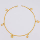 Tobillera Roll On Dijes 3.6 g / 10 in / 2.3 mm Oro Amarillo 18K