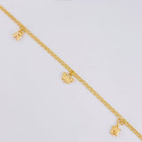 Tobillera Roll On Dijes 3.6 g / 10 in / 2.3 mm Oro Amarillo 18K