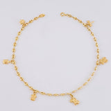 Tobillera Gc Dijes 3.95 g / 10 in / 3.2 mm Oro Amarillo 18K