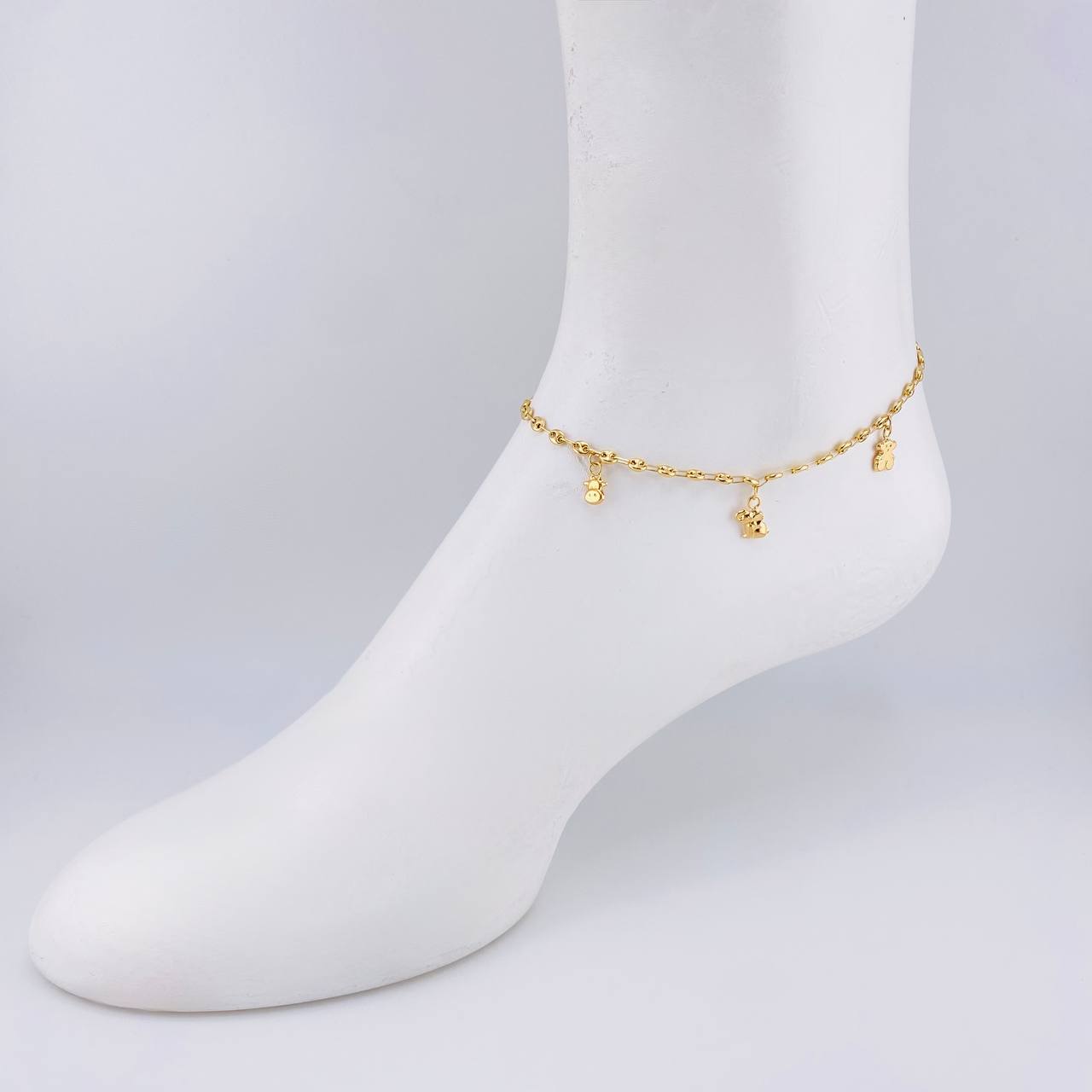 Tobillera Gc Dijes 3.95 g / 10 in / 3.2 mm Oro Amarillo 18K