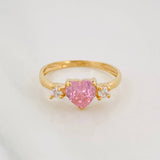 Anillo Corazon 1.8g / T5 Oro Amarillo 18K