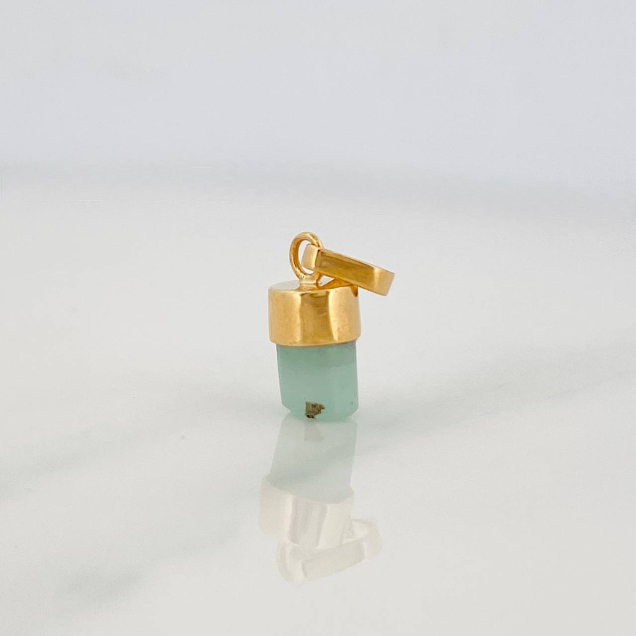 Dije Morralla Esmeralda 0.4g / 1/2 in Oro Amarillo 18K