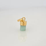 Dije Morralla Esmeralda 0.4g / 1/2 in Oro Amarillo 18K