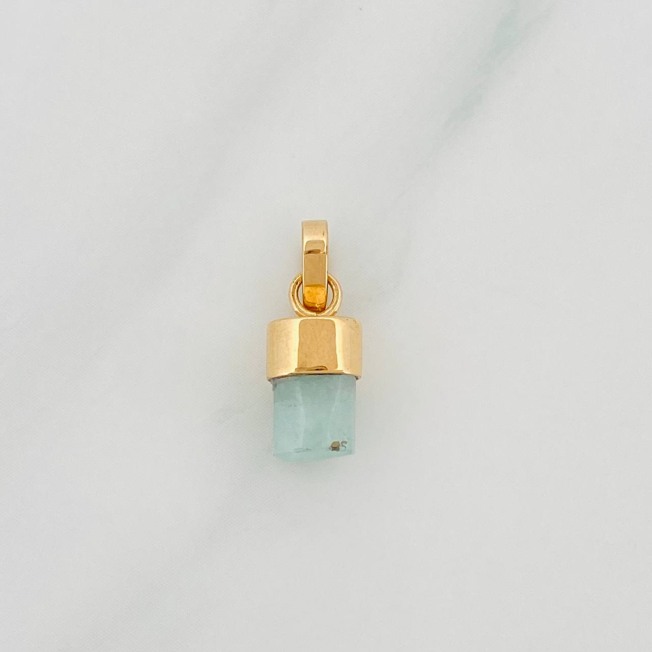 Dije Morralla Esmeralda 0.4g / 1/2 in Oro Amarillo 18K