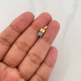 Dije Morralla Esmeralda 0.4g / 1/2 in Oro Amarillo 18K