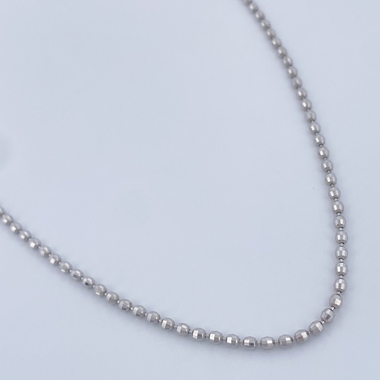 Cadena Militar 6.6gr / 19 3/4 in / Oro Blanco +3 18K &