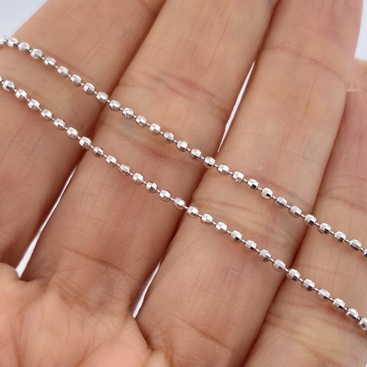 Military Chain 6.6gr / 19 3/4in / White Gold 18K +3 &