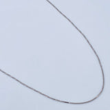 Venetian Chain 1.3gr / 17.8in / 18K White Gold +3 &
