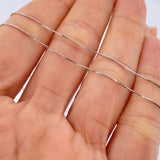 Venetian Chain 1.3gr / 17.8in / 18K White Gold +3 &