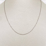 Venetian Chain 1.3gr / 17.8in / 18K White Gold +3 &