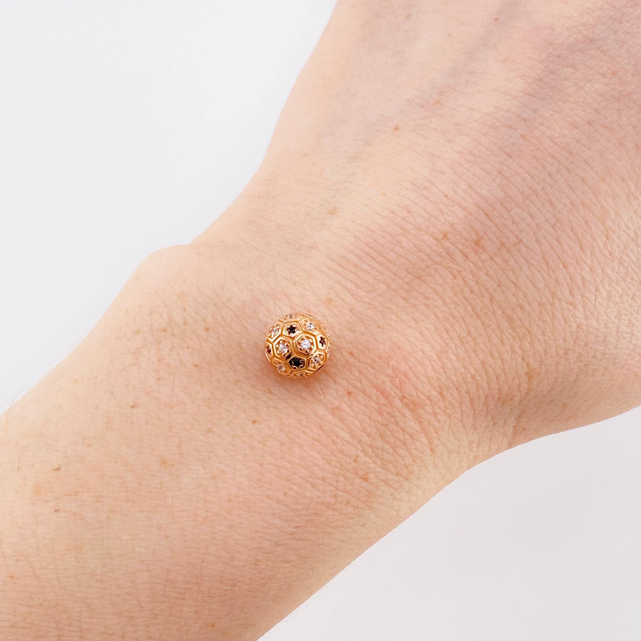 Charm Ball 1.55 g / 1/4 in 18K Rose Gold