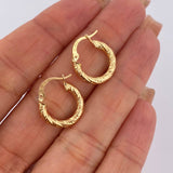 Hoop Earrings Carlota 1.5gr / 0.7in / 18K Gold &