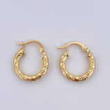 Hoop Earrings Carlota 1.5gr / 0.7in / 18K Gold &