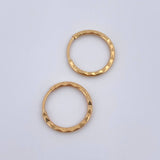 Hoop Earrings Grooved Hoop 0.65gr / 1.3cm / 18K Gold &