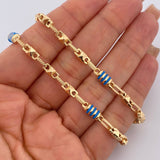 Rustic Rhombus Chain 15.1gr / 24.2in / 18K Gold &
