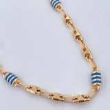 Rustic Rhombus Chain 15.1gr / 24.2in / 18K Gold &