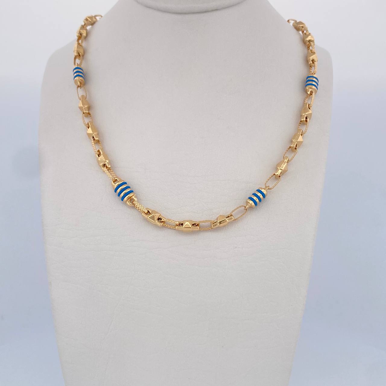 Rustic Rhombus Chain 15.1gr / 24.2in / 18K Gold &