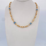 Rustic Rhombus Chain 15.1gr / 24.2in / 18K Gold &