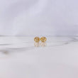 Stud Earrings GC 0.8gr / Diamond Cut 18K Yellow Gold &