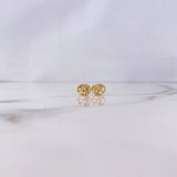 Stud Earrings GC 0.8gr / Diamond Cut 18K Yellow Gold &