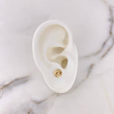 Stud Earrings GC 0.8gr / Diamond Cut 18K Yellow Gold &