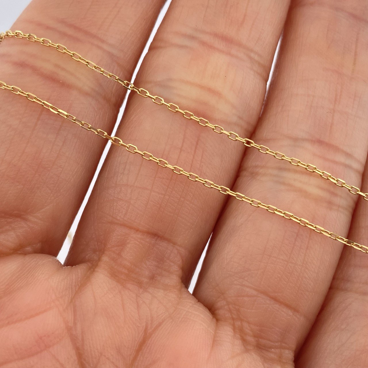 Classic Link Chain 1.3gr / 17 3/4 in / 18K Gold +3 &