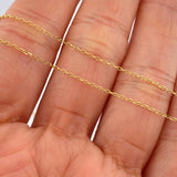 Classic Link Chain 1.3gr / 17 3/4 in / 18K Gold +3 &