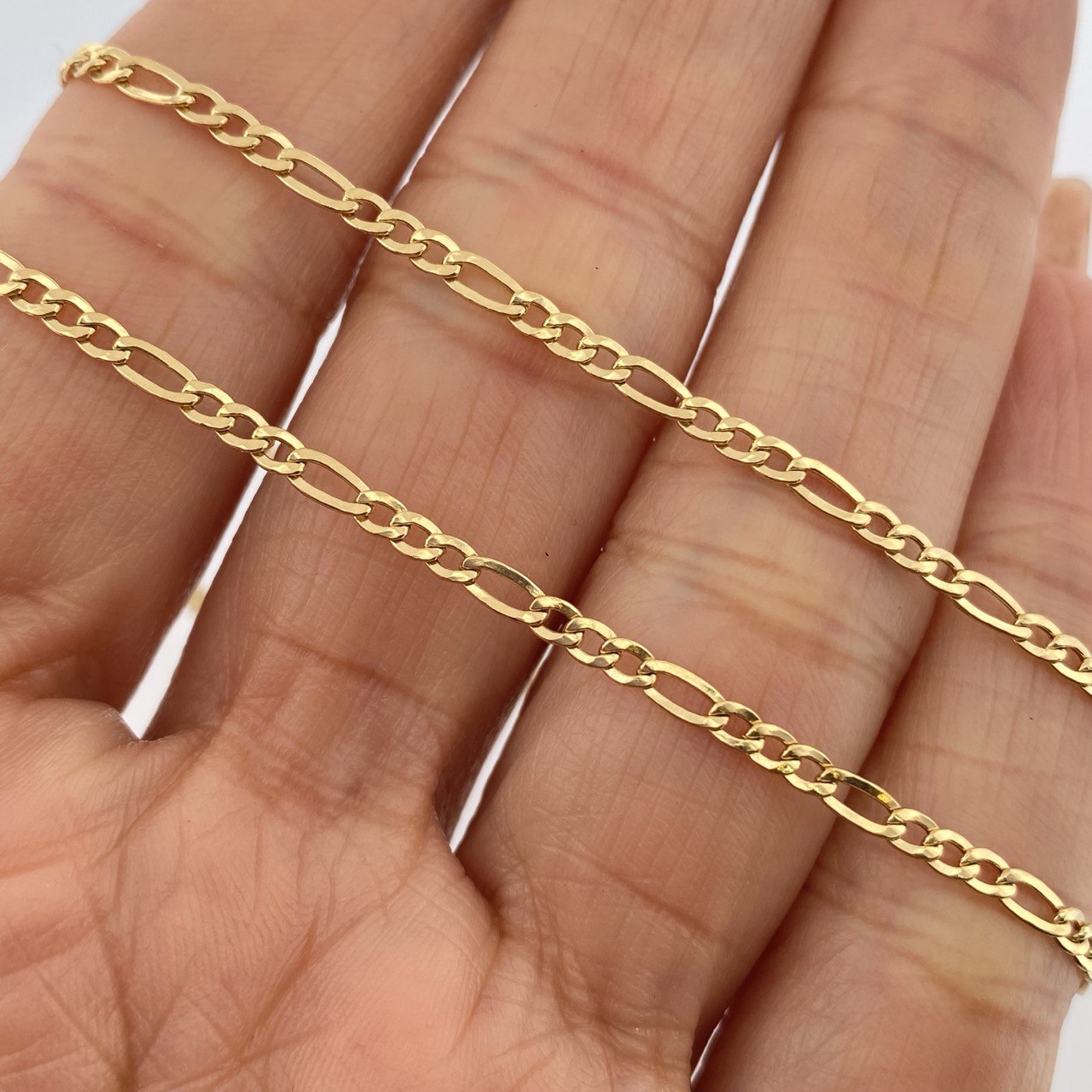 Figaro Chain 3.6gr / 24in / 18K Gold +1 &