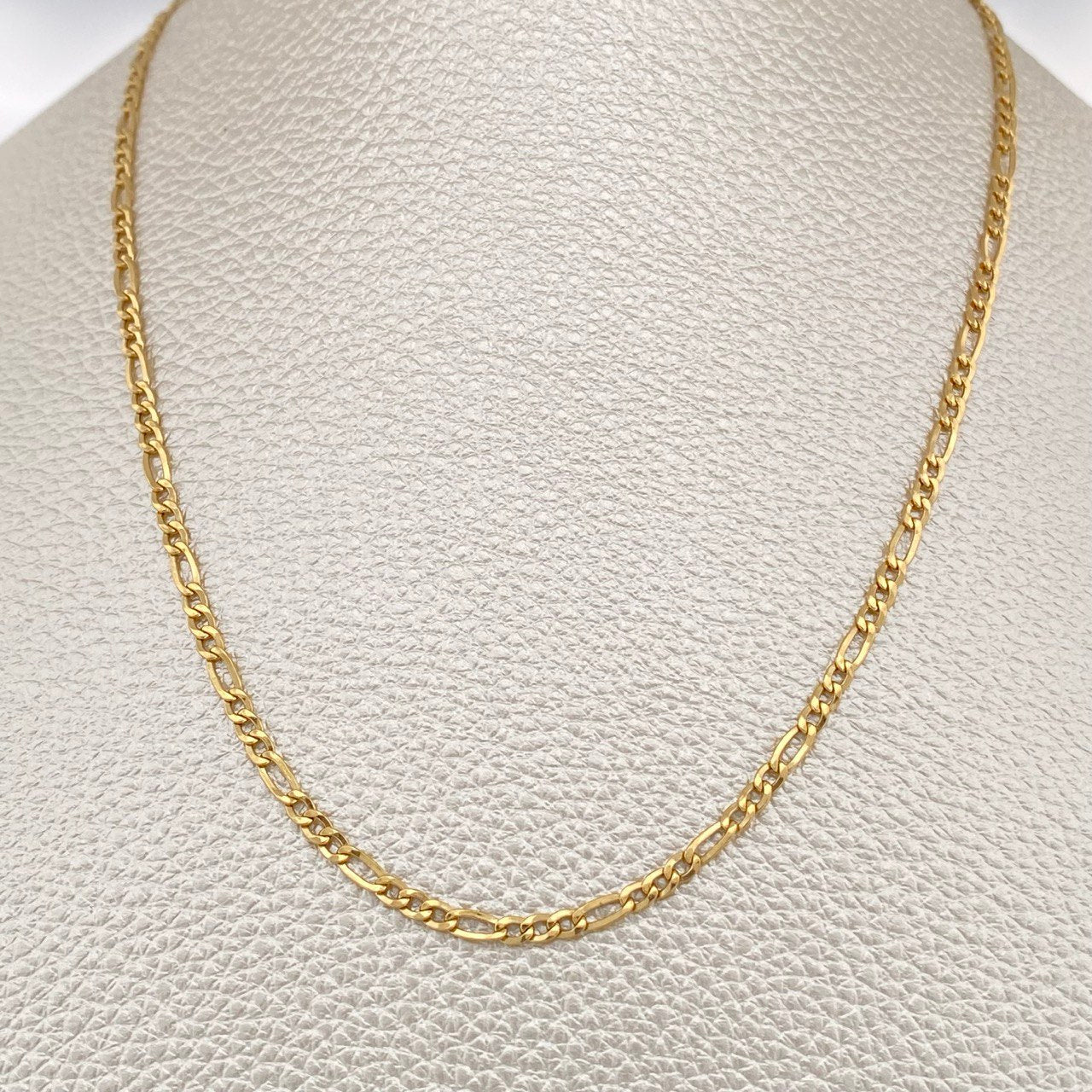 Figaro Chain 3.6gr / 24in / 18K Gold +1 &
