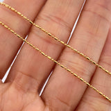 Morse Chain 2.2gr / 17 3/4 in / 18K Gold +3 &
