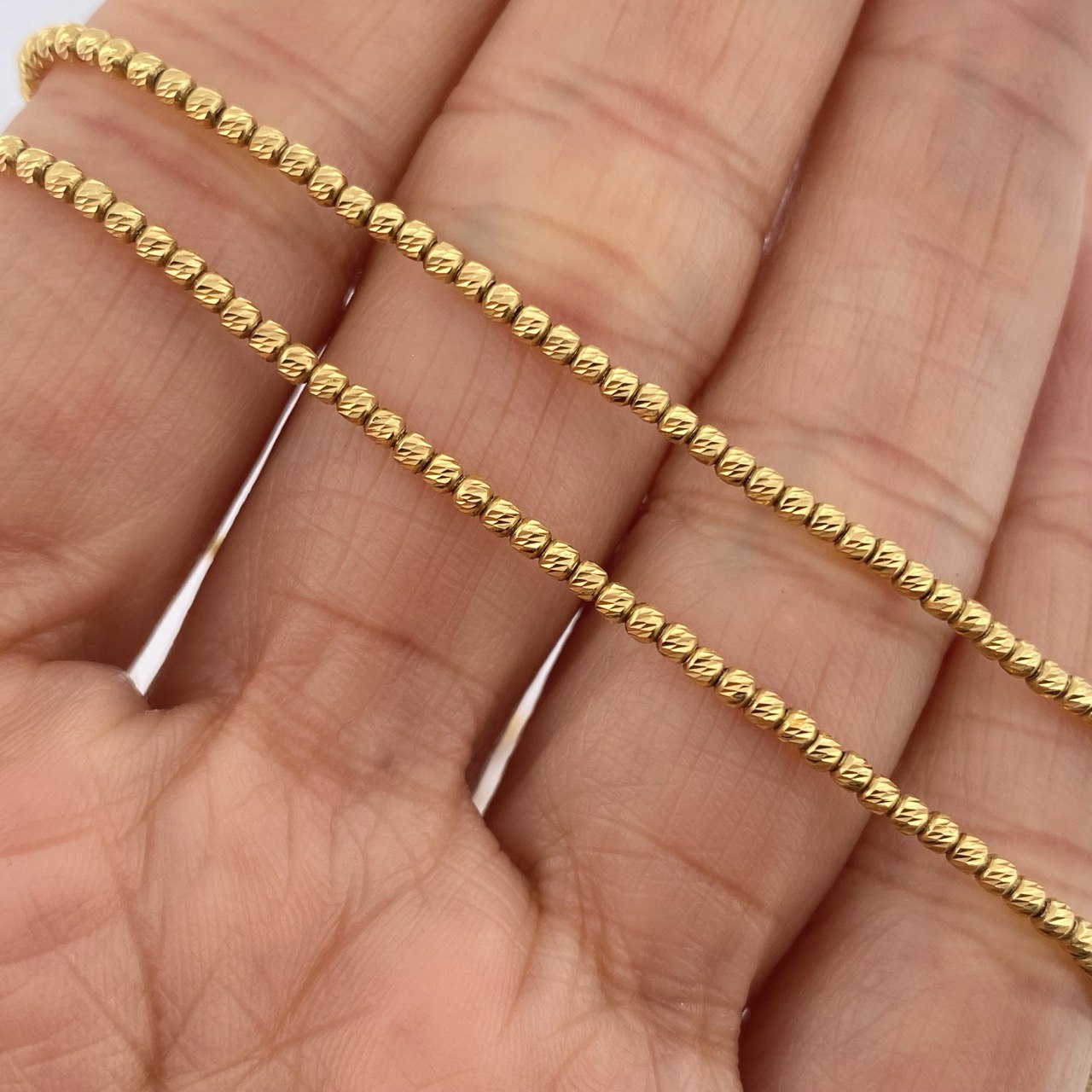 Cadena Tipo Militar 7.5gr / 19 3/4 in / Oro Amarillo +3 18K &