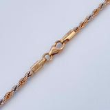 Rope Chain 3.45gr / 23 1/2 in / Three Golds +3 18K &
