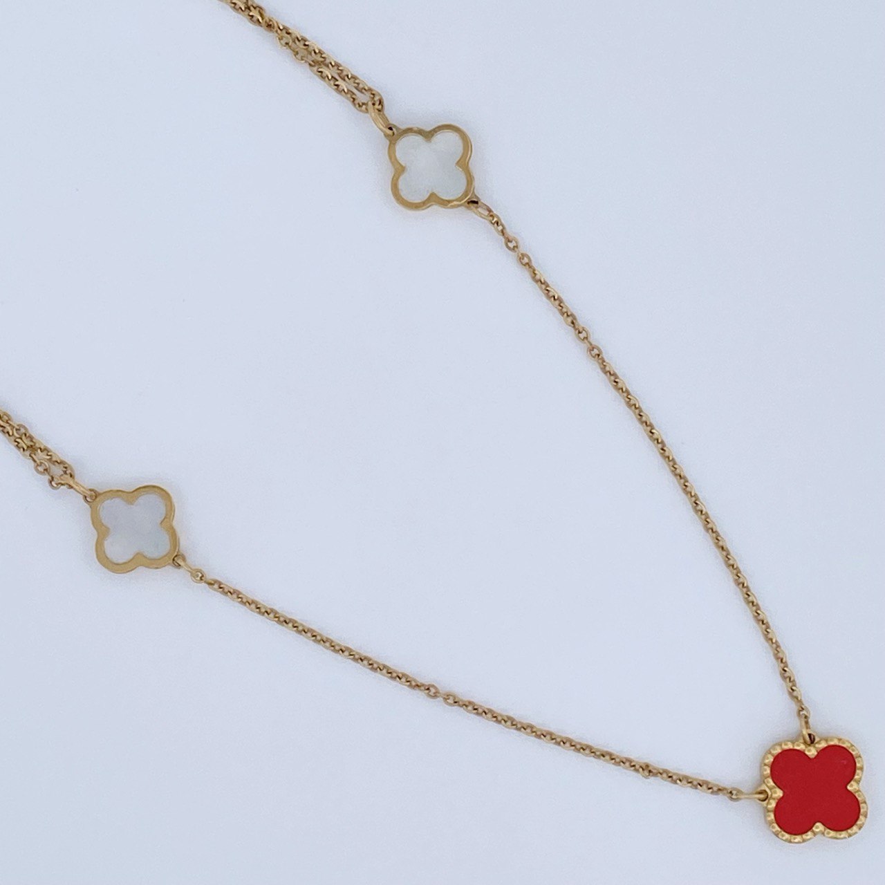 Clover Chain Classic Link 4.25gr / 17 1/4 in / 18K Gold +4 &