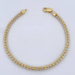 Ice Bracelet 6.7gr / 7 1/2 in / Two Tone Yellow White Gold +4 14K Italy &