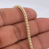 Ice Bracelet 6.7gr / 7 1/2 in / Two Tone Yellow White Gold +4 14K Italy &