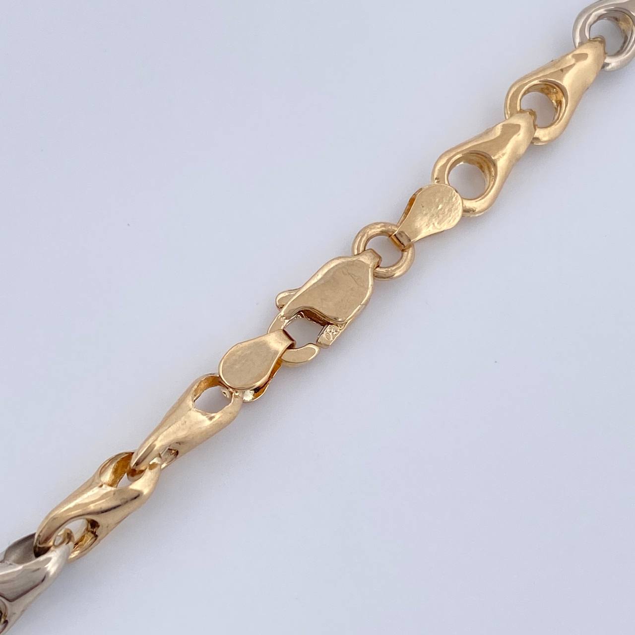 Rustic Wheat Chain 10gr / 19in / Two Tone Yellow White 18K $