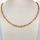 Rustic Wheat Chain 10gr / 19in / Two Tone Yellow White 18K $